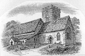 The previous church at Calverton